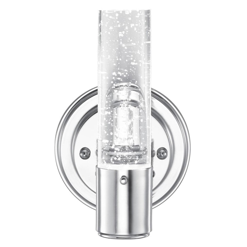 Westinghouse Cava 5in 1-Light Wall Sconce | Contemporary Chrome and Bubble Glass | Bathroom & Vanity | 5 x 5 x 7 in | Model 6307600