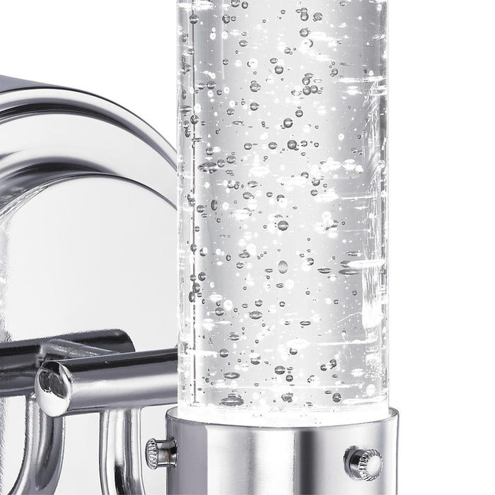 Westinghouse Cava 1 Light Wall Light, Chrome/Bubble Glass
