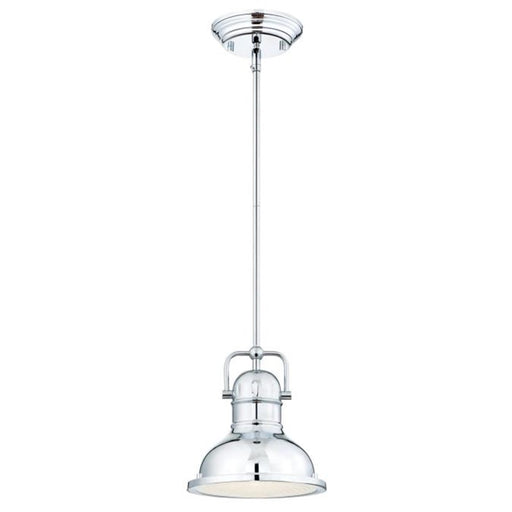 Westinghouse Boswell 1 Light Pendant, Chrome/Frosted Prismatic Lens - 63085A