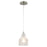 Westinghouse 1 Light Pendant, Brushed Nickel/Clear Crackle Glass - 6309200