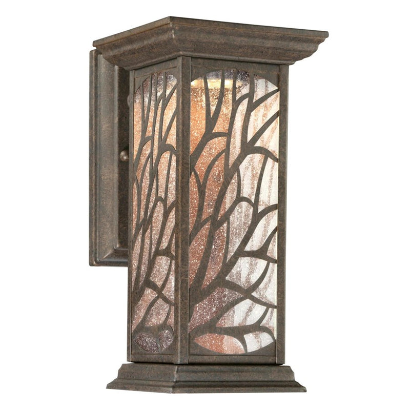 Westinghouse Glenwillow 10in 1-Light LED Outdoor Wall Lantern | Victorian Bronze Clear Seeded Glass | Entryway & Porch | 10 x 5 x 7 in | Model 6312000