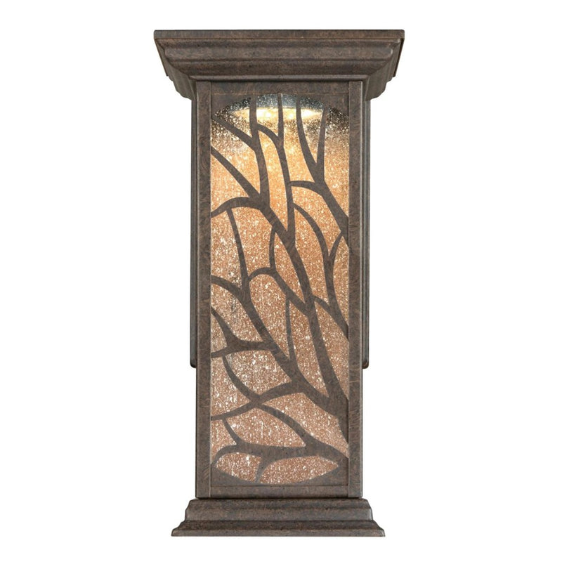 Westinghouse Glenwillow 10in 1-Light LED Outdoor Wall Lantern | Victorian Bronze Clear Seeded Glass | Entryway & Porch | 10 x 5 x 7 in | Model 6312000