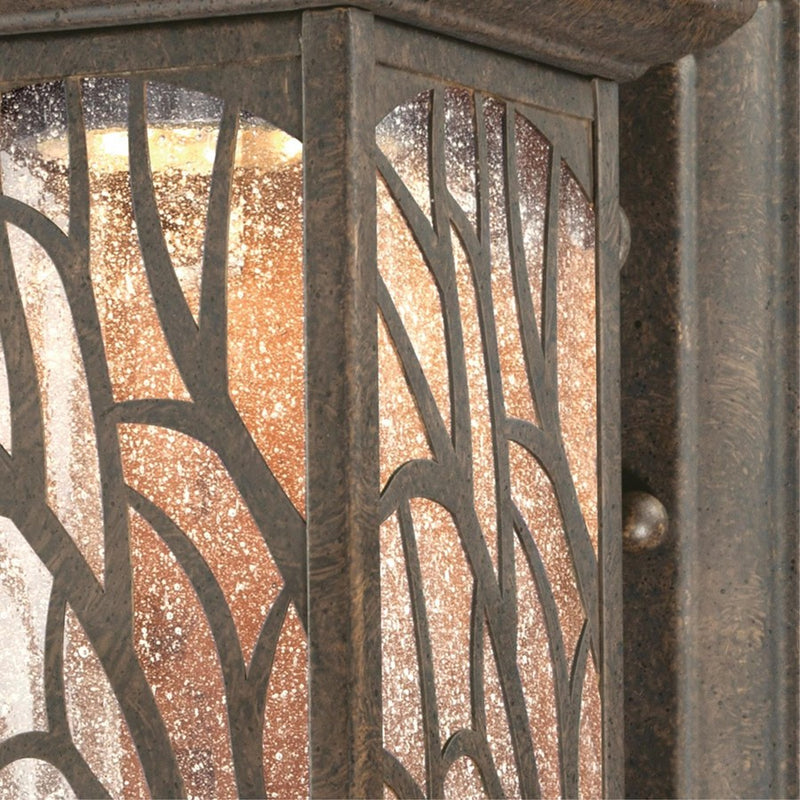 Westinghouse Glenwillow 10in 1-Light LED Outdoor Wall Lantern | Victorian Bronze Clear Seeded Glass | Entryway & Porch | 10 x 5 x 7 in | Model 6312000