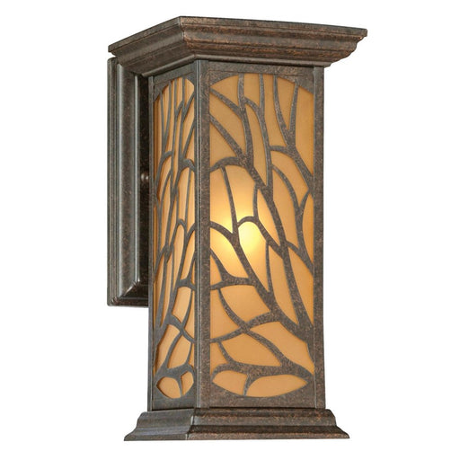 Westinghouse Glenwillow 1Lt Wall Light, Victorian Brz/Amber Frosted - 6315000