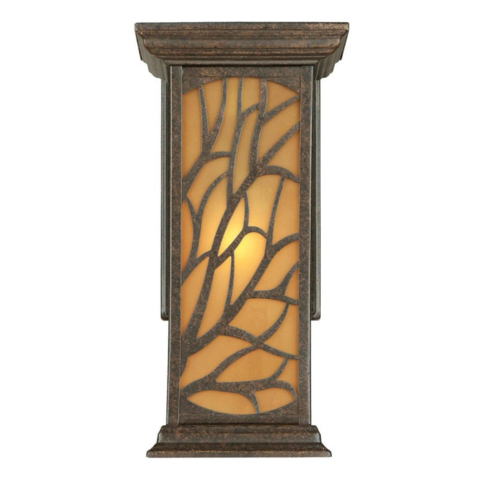 Westinghouse Glenwillow 1Lt Wall Light, Victorian Bronze/Amber Frosted