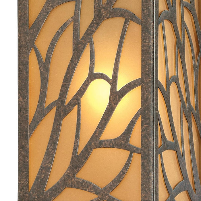 Westinghouse Glenwillow 1Lt Wall Light, Victorian Bronze/Amber Frosted