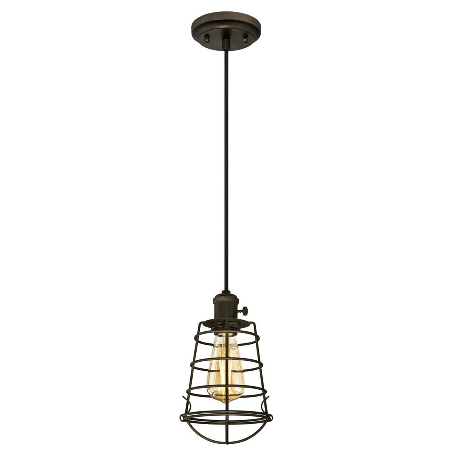 Westinghouse Nolan 1 Light Pendant, Oil Rubbed Bronze/Cage Shade - 6323600
