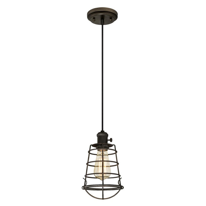 Westinghouse Nolan 1 Light Pendant, Oil Rubbed Bronze/Cage Shade