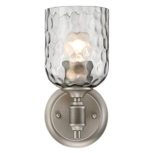 Westinghouse Basset 1Lt Wall Light, Dark Pewter/Smoke Grey Hammered