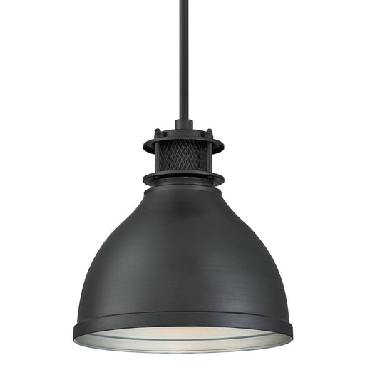 Westinghouse Kilian 1 Light Pendant, Matte Brushed Gunmet/Metal Shade