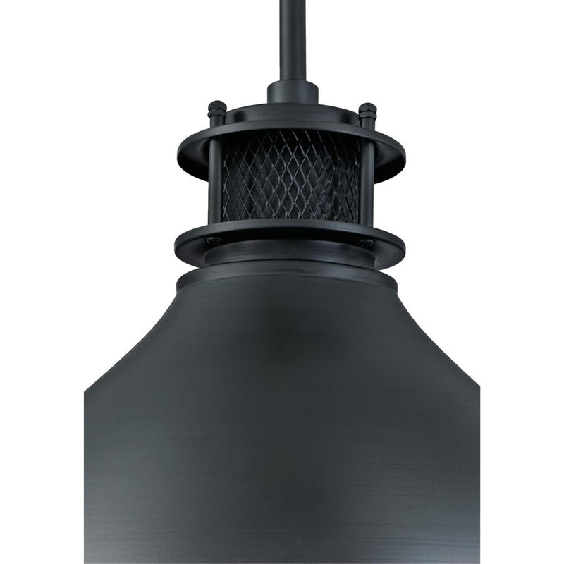 Westinghouse Kilian 1 Light Pendant, Matte Brushed Gunmet/Metal Shade