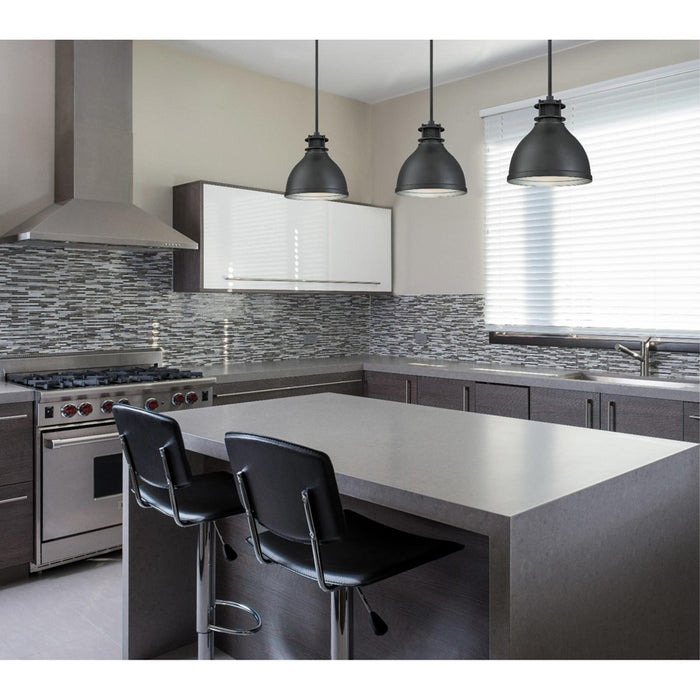 Westinghouse Kilian 1 Light Pendant, Matte Brushed Gunmet/Metal Shade