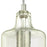 Westinghouse Carmen 1Lt Pendant, Brushed Nickel/Clear Textured Glass