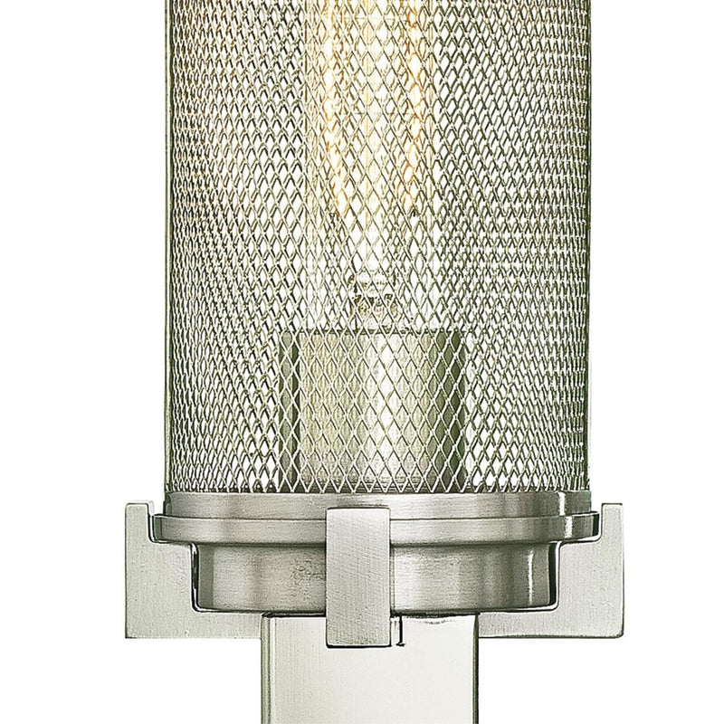Westinghouse Adler 13in 2-Light Wall Sconce | Brushed Nickel and Mesh Shades | Bathroom Vanity & Dining Room | 14 x 5 x 13 in | Model 6330400