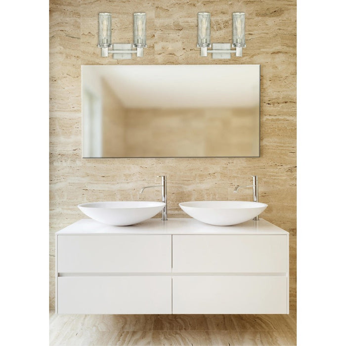 Westinghouse Adler 2 Light Wall Light, Nickel/Nickel Mesh