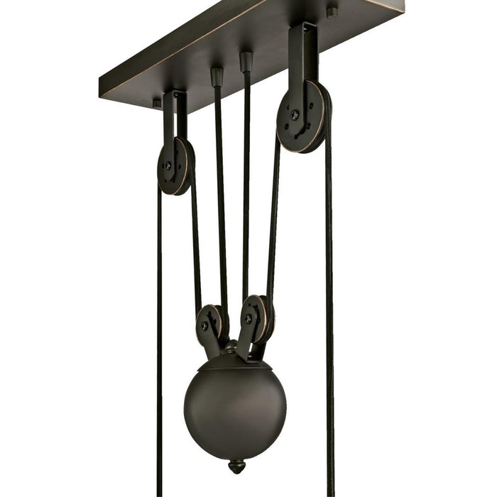 Westinghouse Iron Hill 3 Light Pendant, Oil Rubbed Bronze/Metal Shades