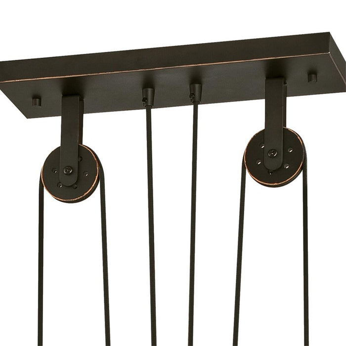Westinghouse Iron Hill 3 Light Pendant, Oil Rubbed Bronze/Metal Shades