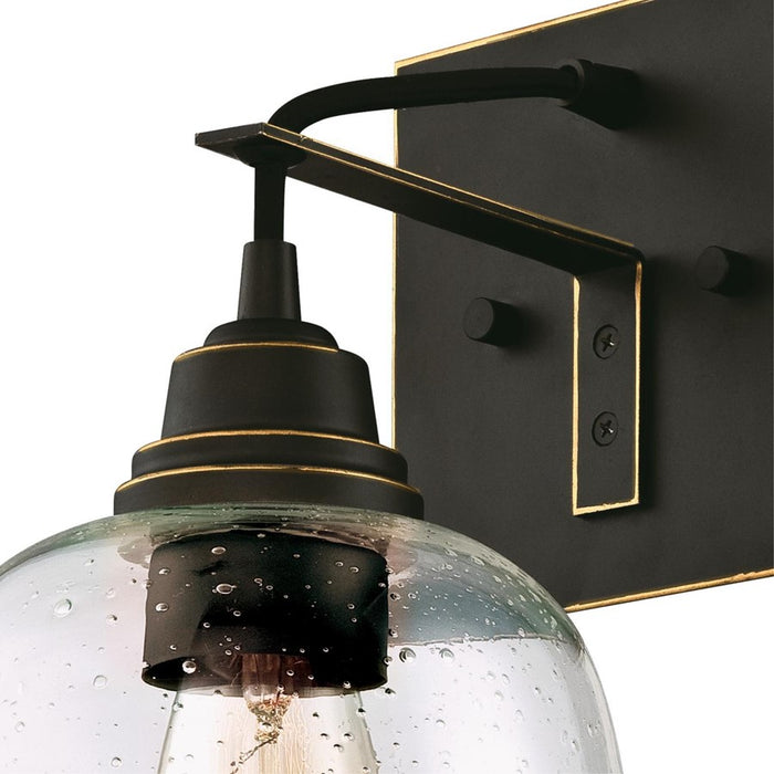 Westinghouse Eldon 1 Light Wall Light, Oil Rubbed Bronze/Clear Seeded