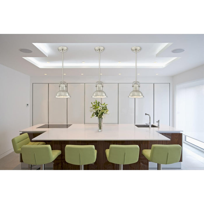 Westinghouse Boswell 1Lt Pendant, Nickel/Frosted Prismatic