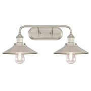 Westinghouse Maggie 2 Light Wall Light, Brushed Nickel/Metal Shades - 6336300