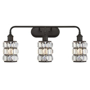 Westinghouse Sophie 3Lt Wall Light, Oil Rubbed Bronze/Crystal Prism - 6337900