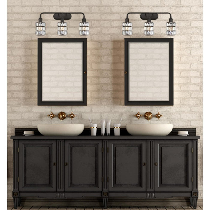 Westinghouse Sophie 3Lt Wall Light, Oil Rubbed Bronze/Crystal Prism