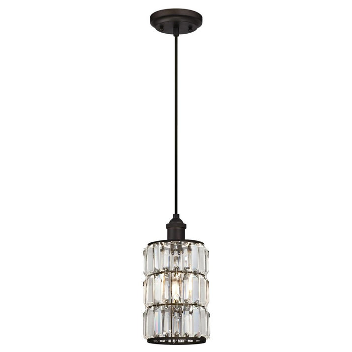 Westinghouse Sophie 1Lt Pendant, Oil Rubbed Bronze/Crystal Prism Glass - 6338400