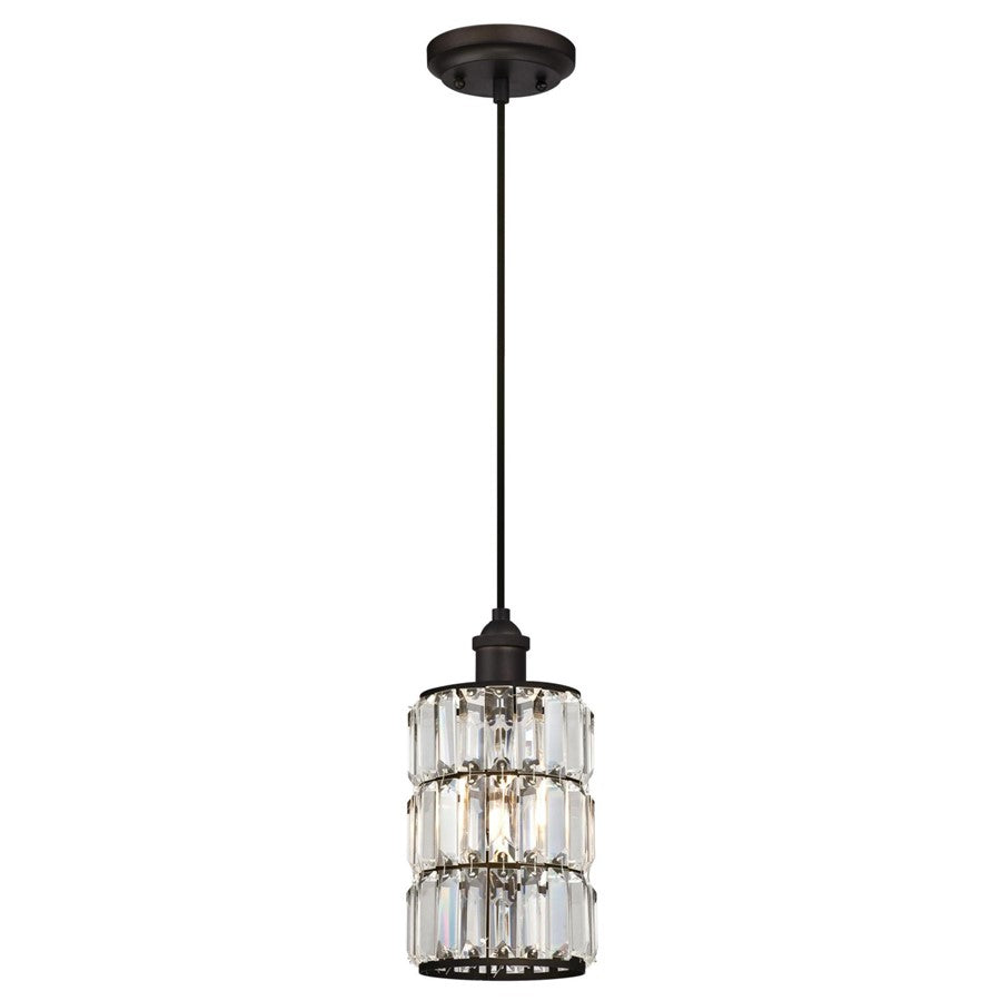 Westinghouse Sophie 1Lt Pendant, Oil Rubbed Bronze/Crystal Prism Glass - 6338400