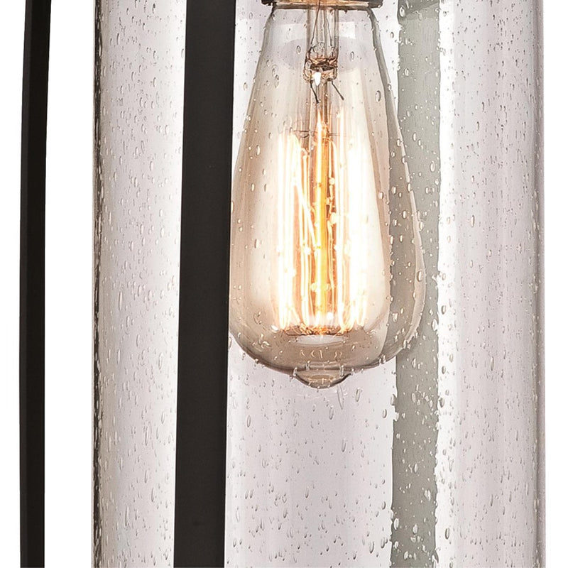 Westinghouse Grandview 8in 1-Light Outdoor Pendant | Traditional Oil Rubbed Bronze with Highlights and Clear Seeded Glass | Covered | Model 6339400