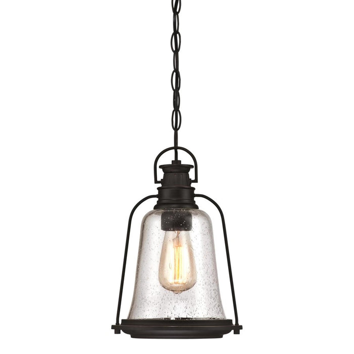 Westinghouse Brynn 1Lt Outdoor Pendant, Oil Rubbed Bronze/Clear Seeded - 6339900
