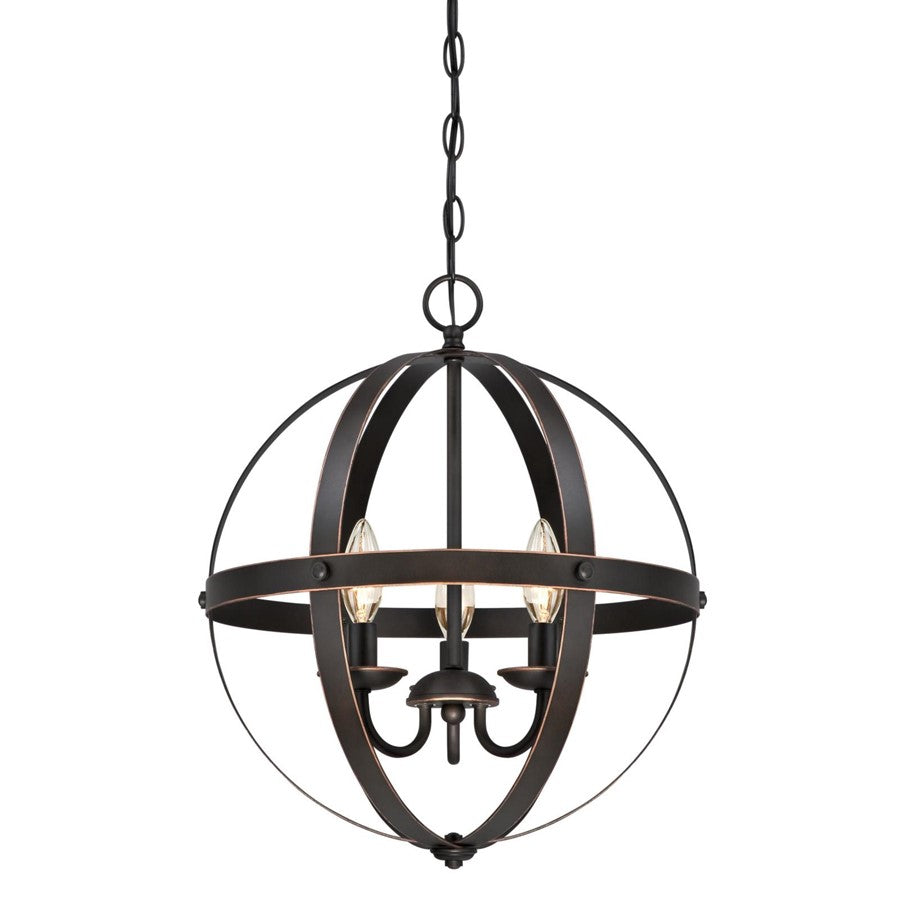 Westinghouse Stella Mira 3 Light Chandelier, Oil Rubbed Bronze - 6341800
