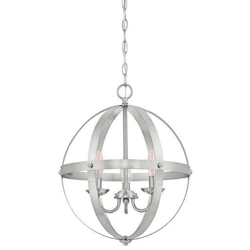 Westinghouse Stella Mira 3 Light Chandelier, Brushed Nickel - 6341900