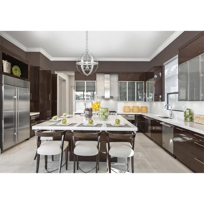 Westinghouse Stella Mira 3 Light Chandelier, Brushed Nickel