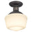 Westinghouse Scholar 1Lt SemiFlush, Oil Rubbed Bronze/White Opal Glass - 6342200