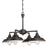 Westinghouse Iron Hill 4 Light 25" Chandelier, Bronze/Metal Shades
