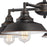 Westinghouse Iron Hill 4 Light 25" Chandelier, Bronze/Metal Shades