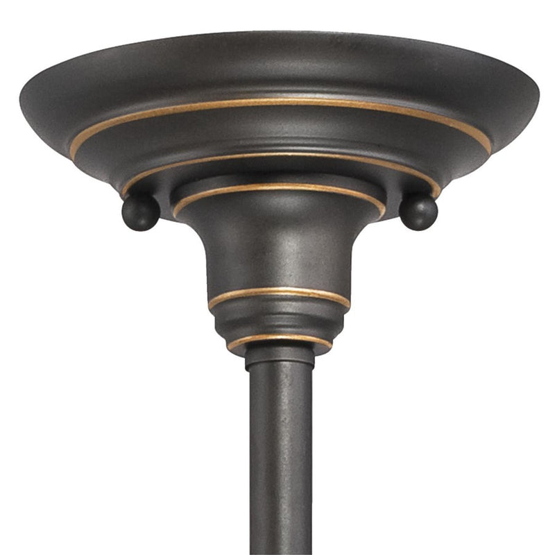 Westinghouse Iron Hill 4 Light 25" Chandelier, Bronze/Metal Shades