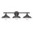 Westinghouse Iron Hill 3 Light 29" Wall Light, Bronze/Metal Shades - 6343400