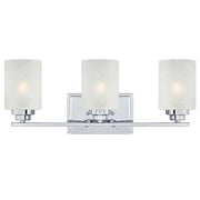 Westinghouse Hansen 3 Light Wall Light, Chrome/White Linen Glass - 63438B