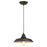Westinghouse Iron Hill 1 Light 12" Pendant, Bronze/Metal Shade - 6344700