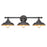 Westinghouse Iron Hill 3 Light Wall Light, Bronze/Metal Shades - 6344900