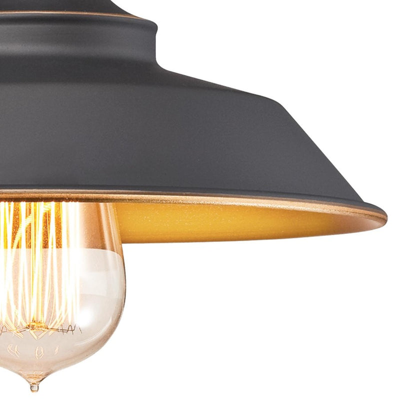 Westinghouse Iron Hill 3 Light Wall Light, Bronze/Metal Shades
