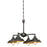 Westinghouse Iron Hill 4 Light Chandelier, Bronze/Metal Shades - 6345000