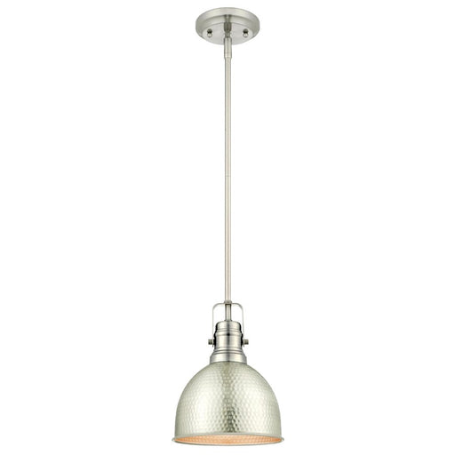 Westinghouse Madras 1 Light Pendant, Brushed Nickel/Metal Shade - 6345500