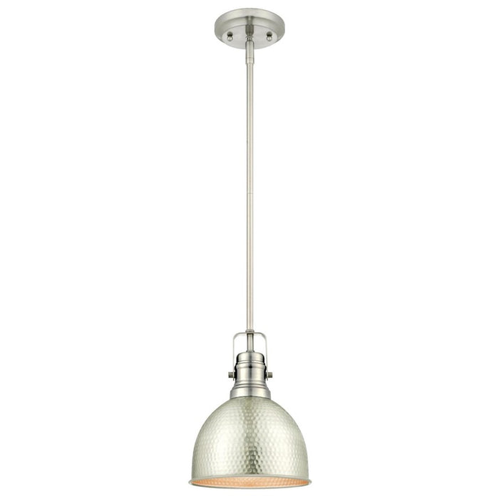Westinghouse Madras 1 Light Pendant, Brushed Nickel/Metal Shade - 6345500