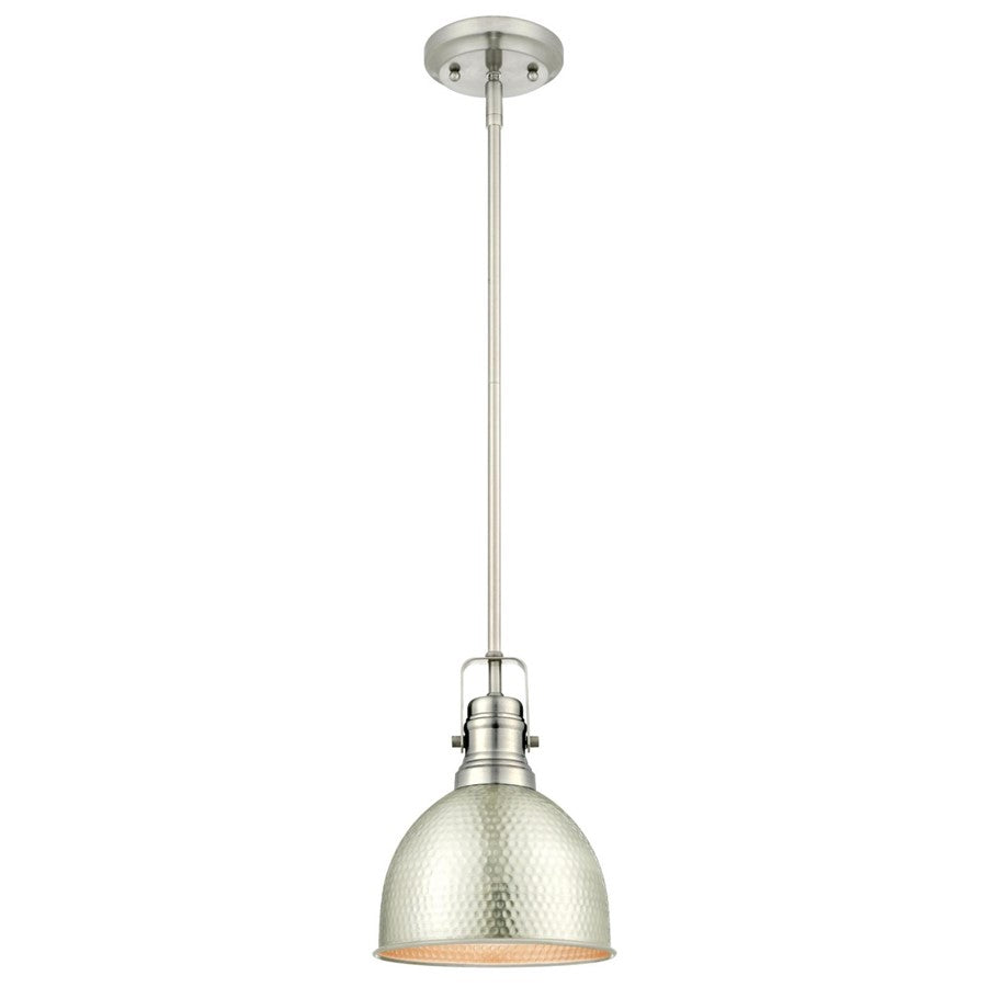 Westinghouse Madras 1 Light Pendant, Brushed Nickel/Metal Shade - 6345500