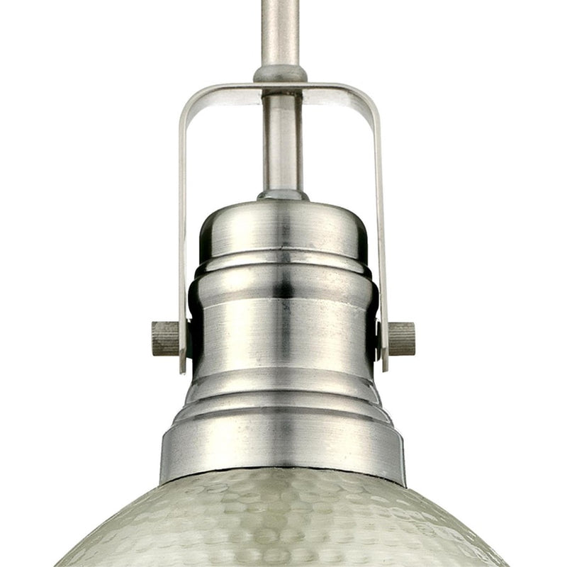 Westinghouse Madras 8in 1-Light Pendant | Vintage Brushed Nickel and Metal Shade | Kitchen & Dining Room | 8 x 8 x 10 in | Model 6345500