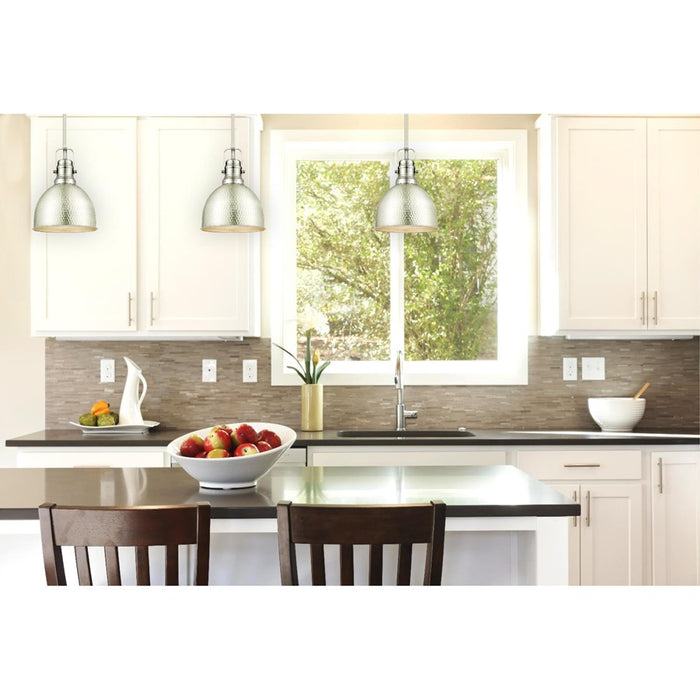 Westinghouse Madras 1 Light Pendant, Brushed Nickel/Metal Shade