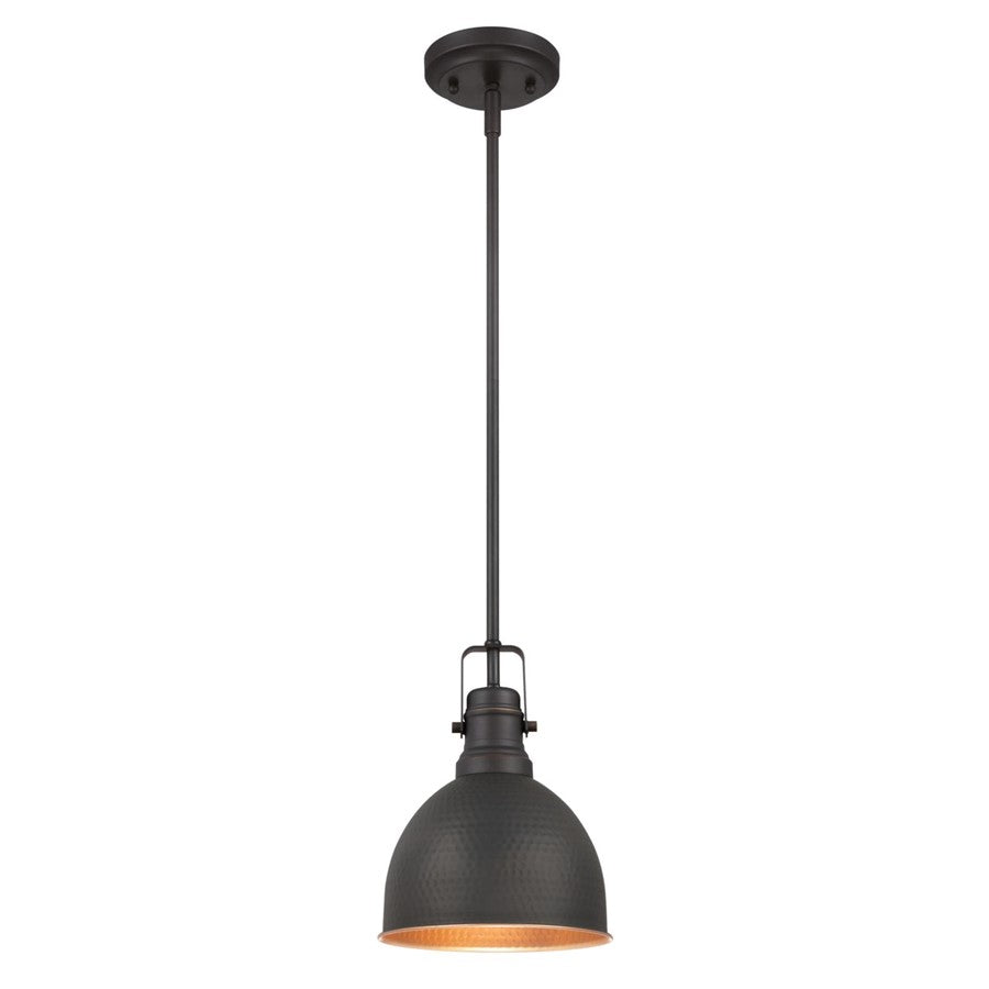 Westinghouse Madras 1 Light Pendant, Oil Rubbed Bronze/Metal Shade - 6345600