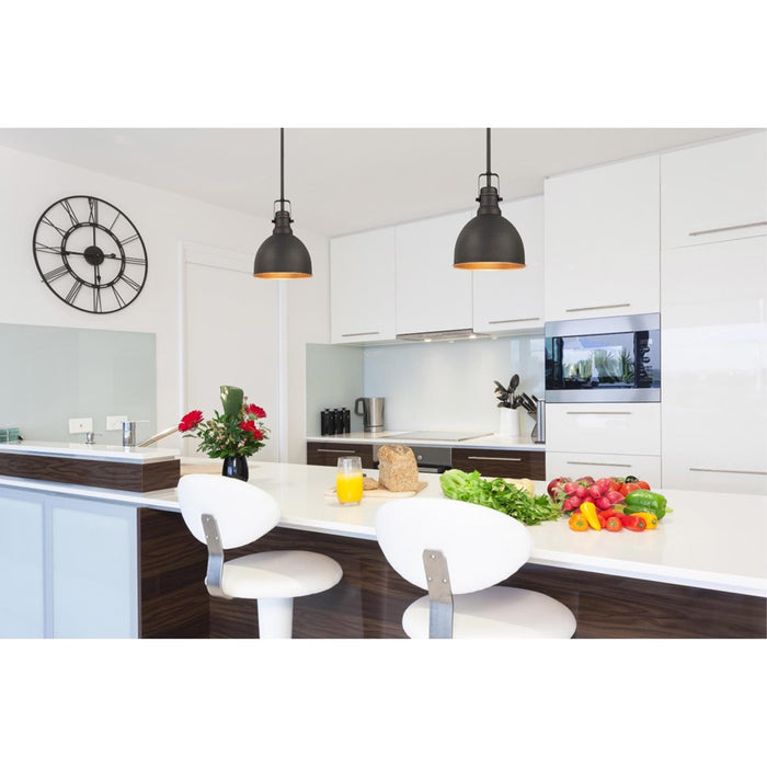 Westinghouse Madras 1 Light Pendant, Oil Rubbed Bronze/Metal Shade